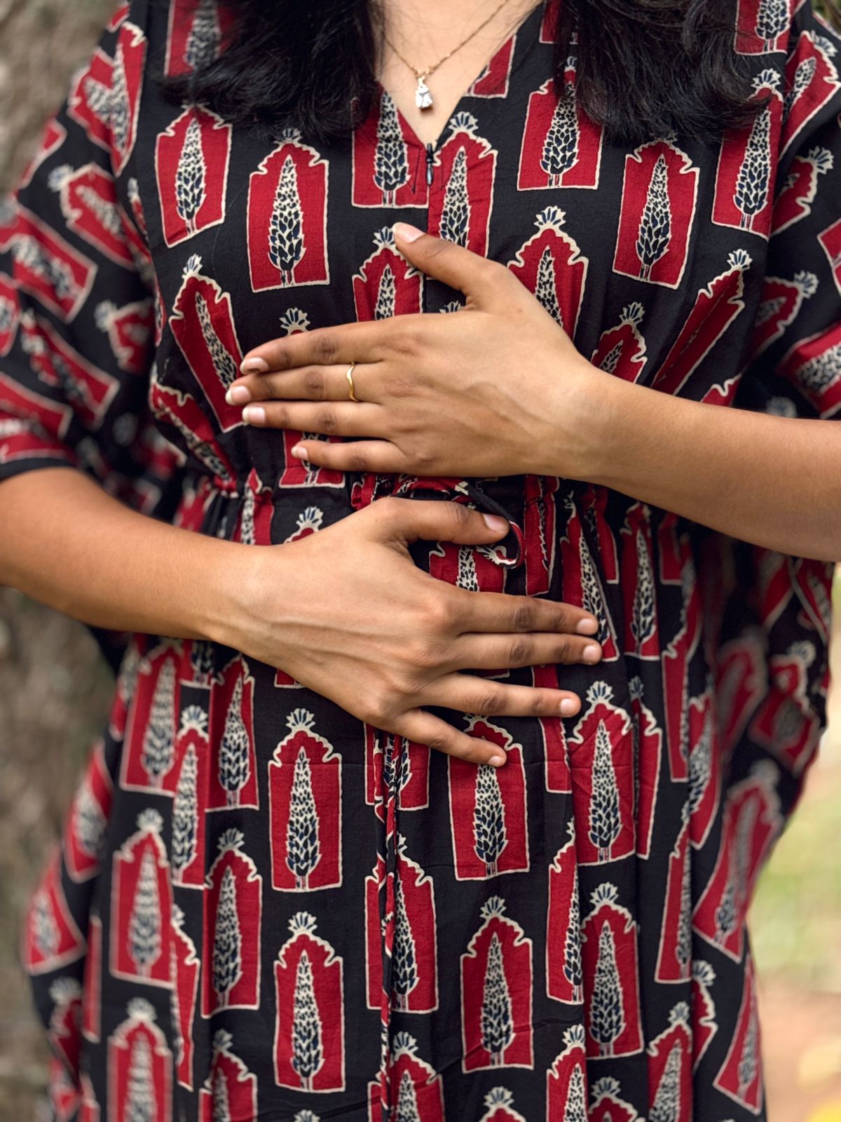 Maternity Kaftan Dress (Code-1010 IK)